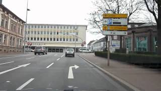 Autofahrt Pirmasens durch die Innenstadt Suedwestdeutschland [upl. by Ial105]