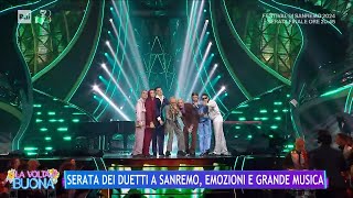 Serata dei duetti I Bnkr44 cantano con Pino DAngiò  La Volta Buona 10022024 [upl. by Iht]