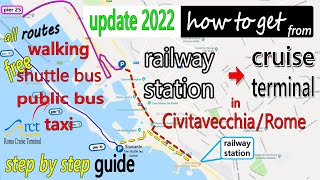 updated Step by step route Civitavecchia guide Railway station to cruise port CruiseTravelVideos [upl. by Suoivatnom938]