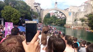 Red Bull Cliff Diving Mostar Sergio Guzman 16092017 [upl. by Ibrab163]