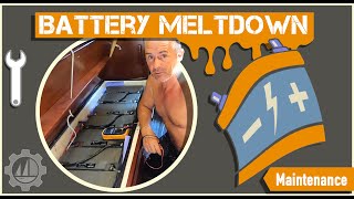 Marine Battery Meltdown  Battery Bank Failure Stops our Sailing Journey in Colombia [upl. by Orwin304]