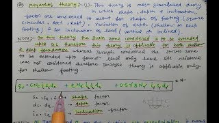 Skempton And Meyerhof Ultimate Bearing Capacity Theory🔥 In Hindi [upl. by Curkell]