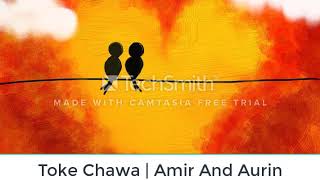 Toke Chawa  Amir And Aurin  Bangla New song  Lyrics [upl. by Ecenahs]