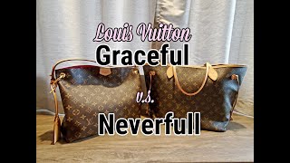 Louis Vuitton Neverfull MM vs Graceful PM Comparison [upl. by Lotte]