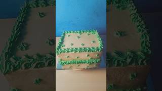 SIMPLE RECTANGLE CAKE DECORATION DESIGN shorts cake youtubeshorts [upl. by Avon]