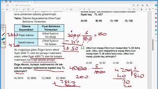 7Sınıf Yüzdeler Çıkmış Sorular 3BÖLÜM [upl. by Annitsirhc]