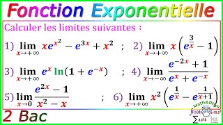 Fonction Exponentielle  Limites Exponentielle  2 Bac  Exercice 11 [upl. by Chuu]