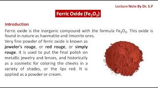 Ferric Oxide [upl. by Tresa]