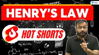 Henrys Law  HotShorts  Unacademy JEE  Anupam Gupta shorts [upl. by Ahsenot]