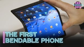 The First Bendable Phone You Can Buy  CES 2019 [upl. by Fax51]