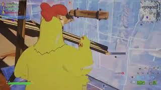 Feathered Fiasco Hilarious Chicken Run and Knockdown in Fortnite 🐔😂 [upl. by Drofwarc]