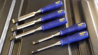 Irwin Marples BlueChip Bench Chisel Set  Best for Beginner HandTool Woodworking Unboxing ASMR [upl. by Razal]