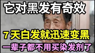 别再买染发剂了，它对黑发有奇效，才7天白发就迅速变黑，一辈子都不用染头了，建议退休的人赶紧看看【健康有话说】 [upl. by Morel]