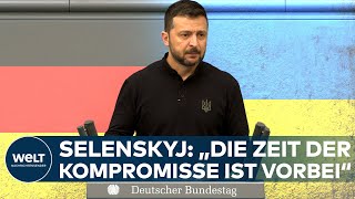 SELENSKYJ IM BUNDESTAG „Die Zeit der Kompromisse ist vorbei“  Bewegende Rede  WELT DOKUMENT [upl. by Ehrsam740]