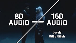 Billie Eilish Khalid  Lovely 16d not 8d [upl. by Neruat]