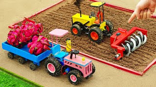 Diy tractor making mini Disk Plowing Machine  diy Planting amp Harvesting Dragon Fruits  HP Mini [upl. by Eenhpad897]