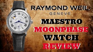 4K RAYMOND WEIL MAESTRO MOONPHASE MENS WATCH REVIEW MODEL 2839STC00659 [upl. by Brasca]