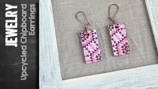 DIY Jewelry  Earrings From Cardboard using Sizzix Big Shot and Bigz die [upl. by Nonnelg]