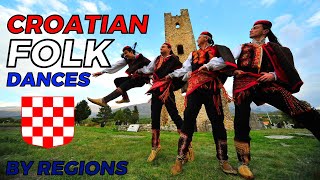 Croatian Folk Dances • by region [upl. by Bevers]