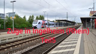 Züge in Ingelheim Rhein Teil5 deutschebahn trainspotting zugverkehr [upl. by Aramak]