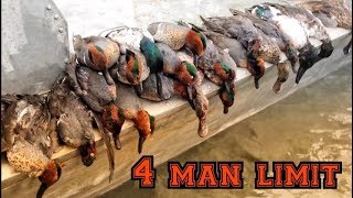 Great Salt Lake Airboat Duck Hunting  Four Man Limit [upl. by Ebbarta]