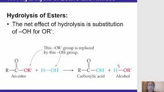 Chapter 17 CHM 152 021 Hydrolysis of Esters and Amides [upl. by Virginie113]