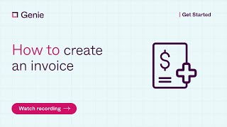 How to create an invoice in Genie [upl. by Haorbed]