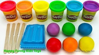 Fun Making Ice Cream Popsicle with Play Doh and Surprise Toys Shopkins Happy Places [upl. by Rein]