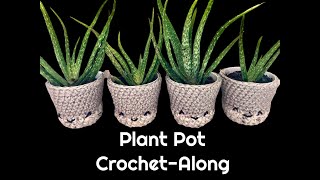 How to crochet an easy plant pot cover [upl. by Zobe]