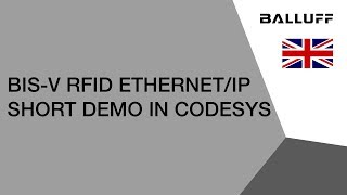 BISV RFID EtherNetIP Short Demo in CoDeSys [upl. by Weider]