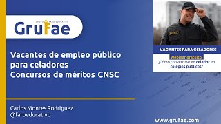 Cómo consultar vacantes para celadores en entidades públicas [upl. by Terb]