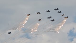 Air Power Demo RNLAF Netherlands Air Force F35 F16 C130 and a lot of Flares Volkel 2019 AirShow [upl. by Eseneg577]