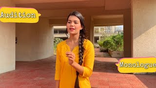 1 minute monologue audition  female monologue auditions  Mishti Pandey [upl. by Euqinahc]