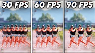 90 FPS vs 60 FPS vs 30 FPS Does FPS Matter FPS Comparison For BGMI PUBG MOBILE  KO EXOTIC GAMING [upl. by Mahalia]