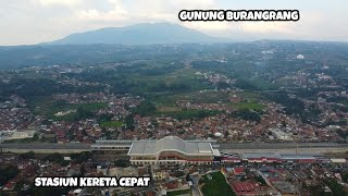 DRONE VIEW Padalarang dan Stasiun Kereta Cepat Whoosh  High speed train  Bullet Train [upl. by Seavey]