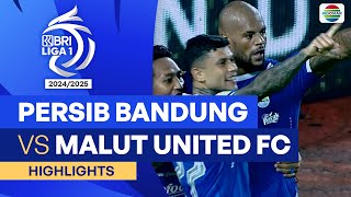 Persib Bandung VS Malut United FC  Highlights  BRI Liga 1 202425 [upl. by Lovering161]