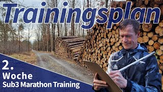 Mein Trainingsplan  Sub3 Marathon Training Woche 2  Hannover 2024 [upl. by Karon872]