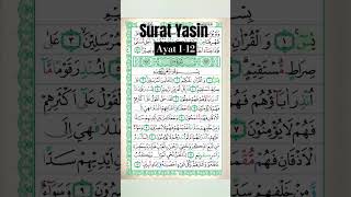 Surat Yasin Ayat 1  12 [upl. by Ytnom]