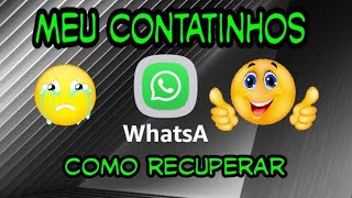 🔴Como recuperar meus contatos do WhatsApp ederson ferrarini [upl. by Yc]