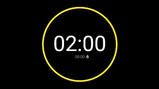 2 Minute Countdown Timer with Alarm  iPhone Timer Style [upl. by Lyell]