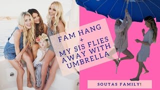 Everleigh vlogs Savannah flies away with umbrella family weekend [upl. by Yerg304]