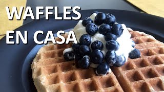 Cómo Hacer Waffles Caseros Desde Cero [upl. by Esirec124]