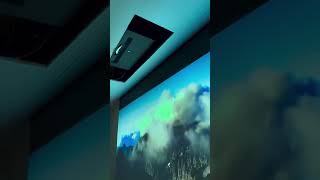 120Inch Giant Screen Descends from the Ceiling BigScreen HomeTheater CeilingDropScreen [upl. by Ekralc862]