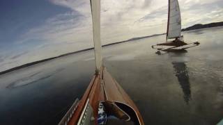 Iceboating Lake Winnipesaukee Take 2mpg [upl. by Ahseki]