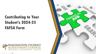 202425 FAFSA Application WalkThrough for Parents [upl. by Nonnac]