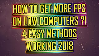 How To Get More Fps On Low Computers 🔴 WORKING [upl. by Simah267]