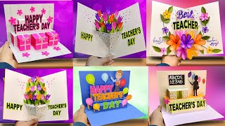 DIY 6 Teachers Day greeting card Handmade Teachers day popup card making idea [upl. by Malanie]