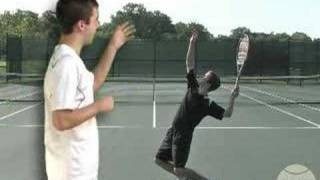 Tennis Lesson Serve Step 6  Leg Push [upl. by Akimal22]