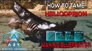 Ark Survival Ascended  How To Tame HELICOPRION  Blueprint Abilities Ark Additions [upl. by Zima]