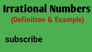 What is irrational number Definition and examples [upl. by Lachman481]